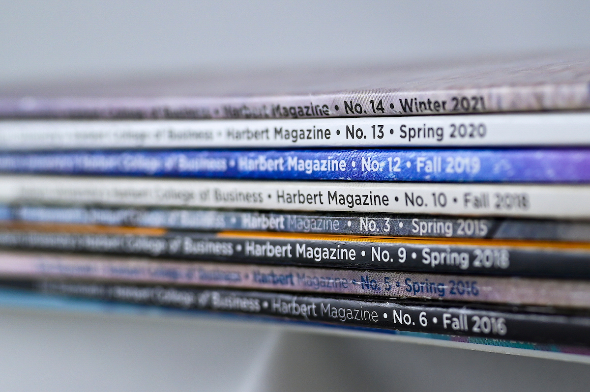 Stack of Harbert Magazines