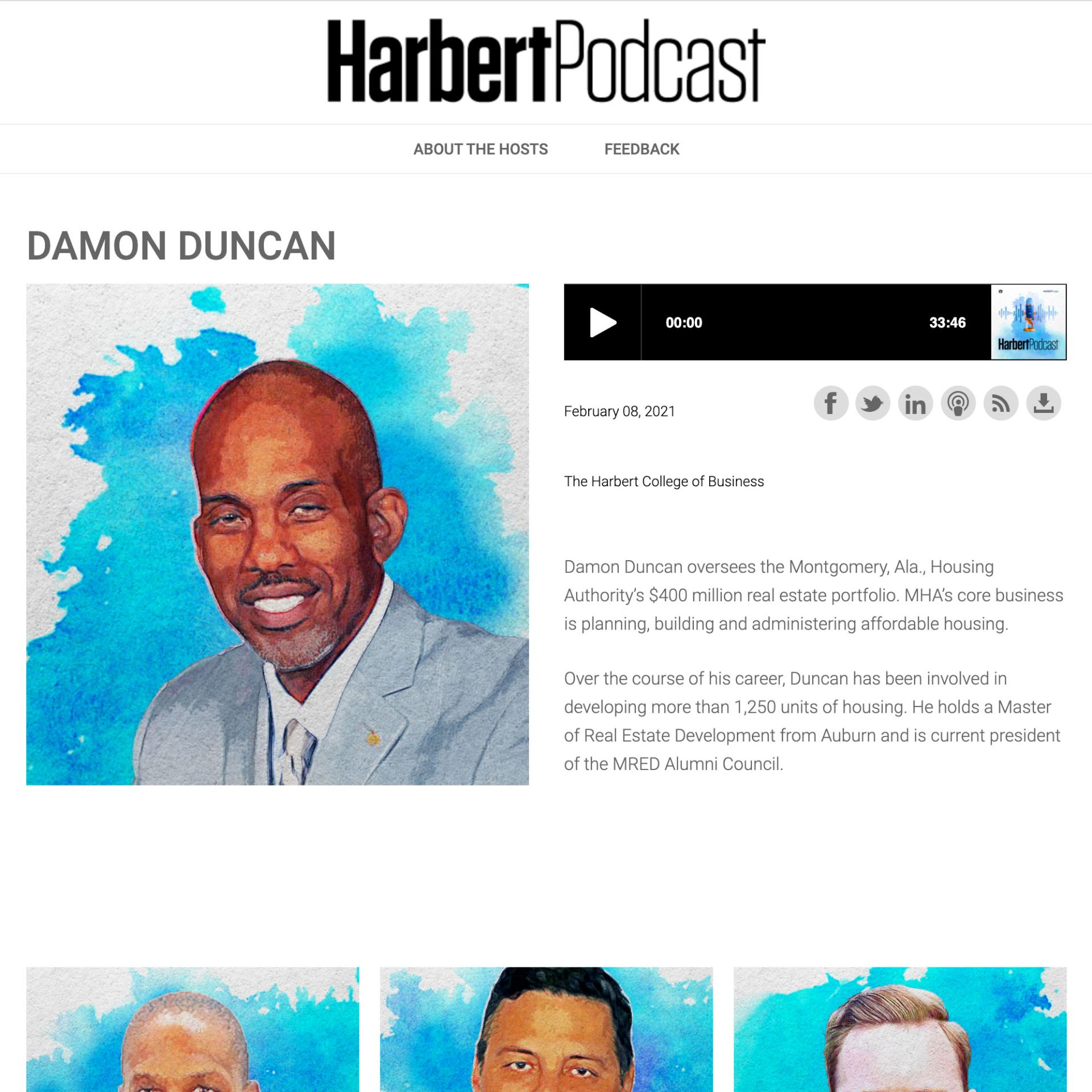 Harbert Podcast website