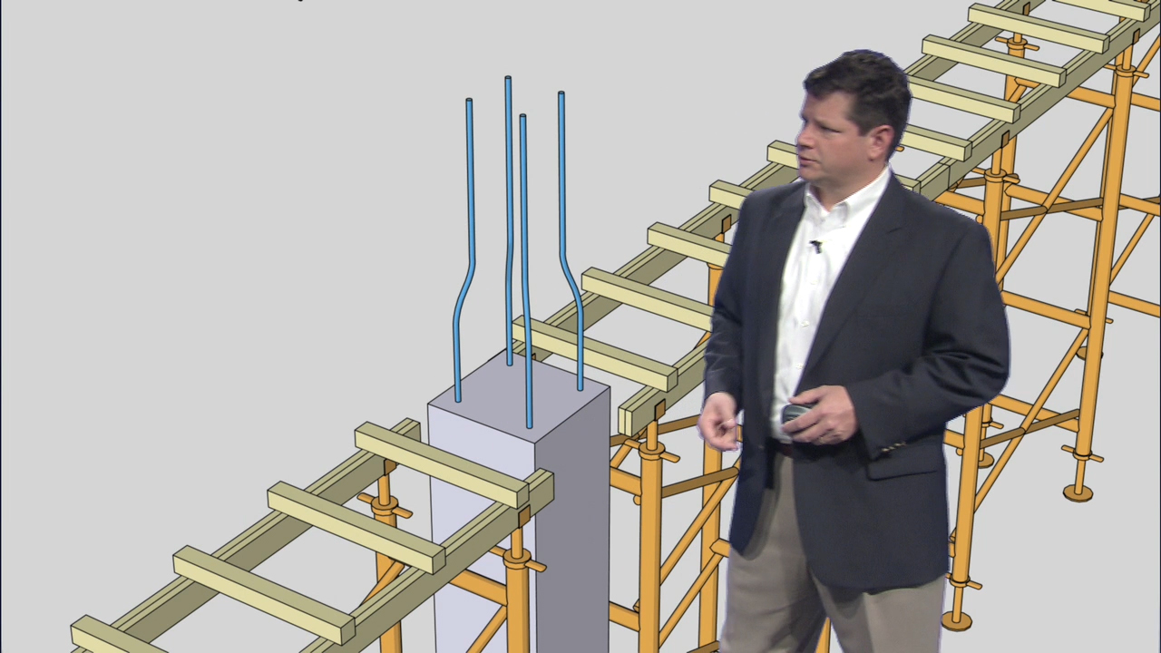 Paul Holley demonstrating practices with construction drawings