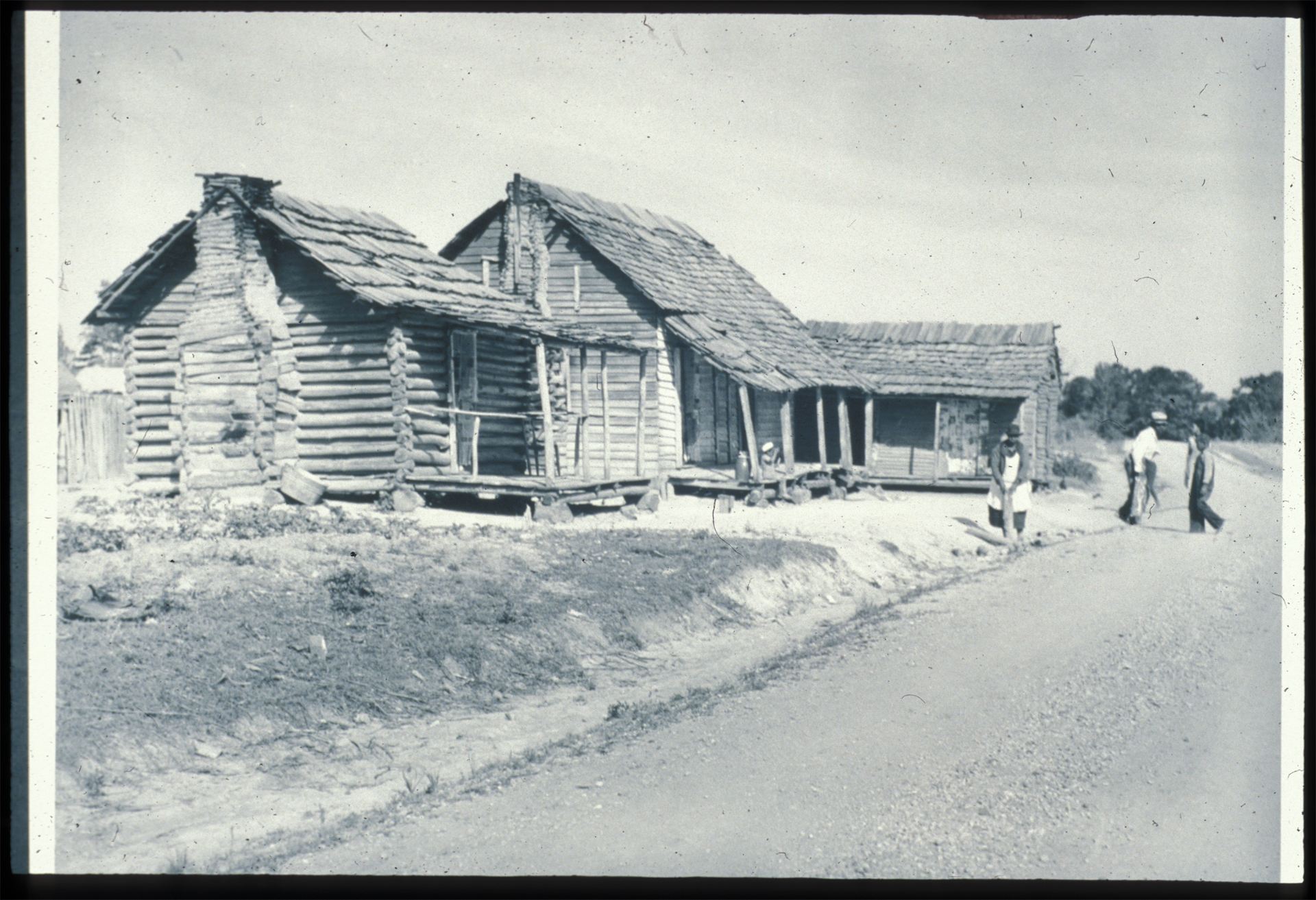 Historic photo of cabins